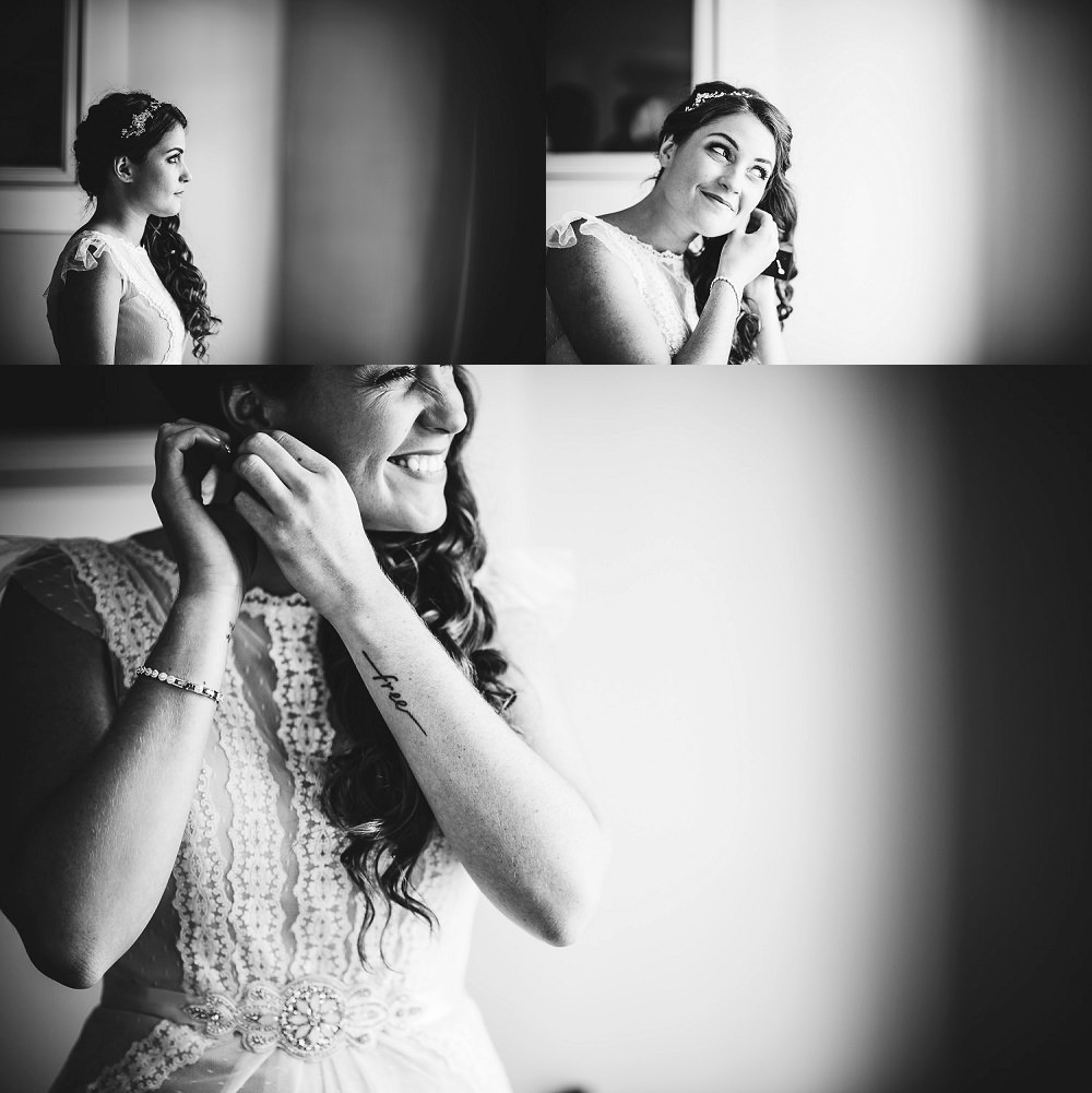 Getting ready portrait by Raleigh wedding photographer dave shay