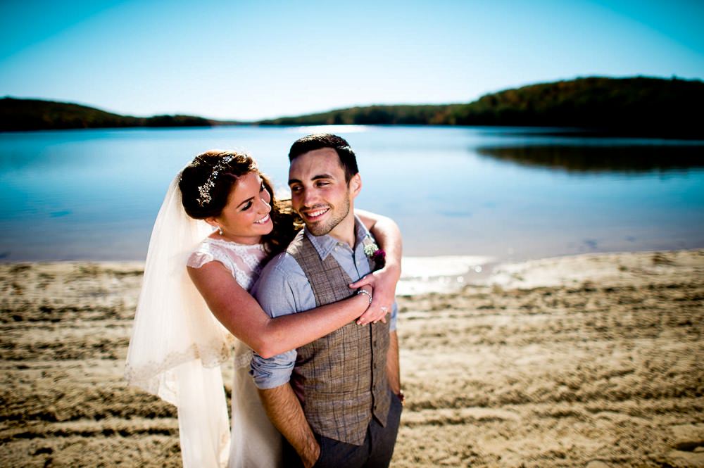 beach wedding portraits by Raleigh wedding photographer dave shay