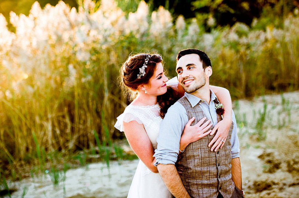 beach wedding reception by Raleigh wedding photographer dave shay