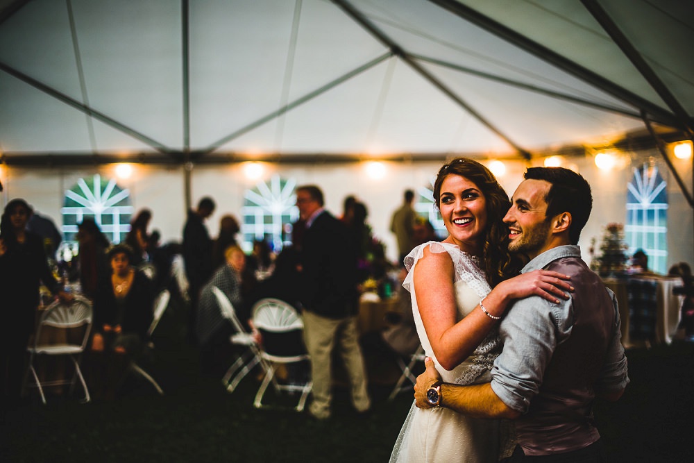 beach wedding reception by Raleigh wedding photographer dave shay