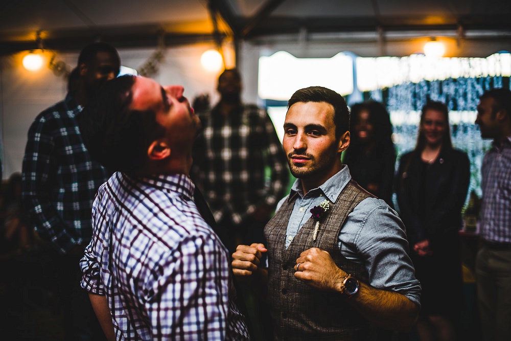 beach wedding reception by Raleigh wedding photographer dave shay