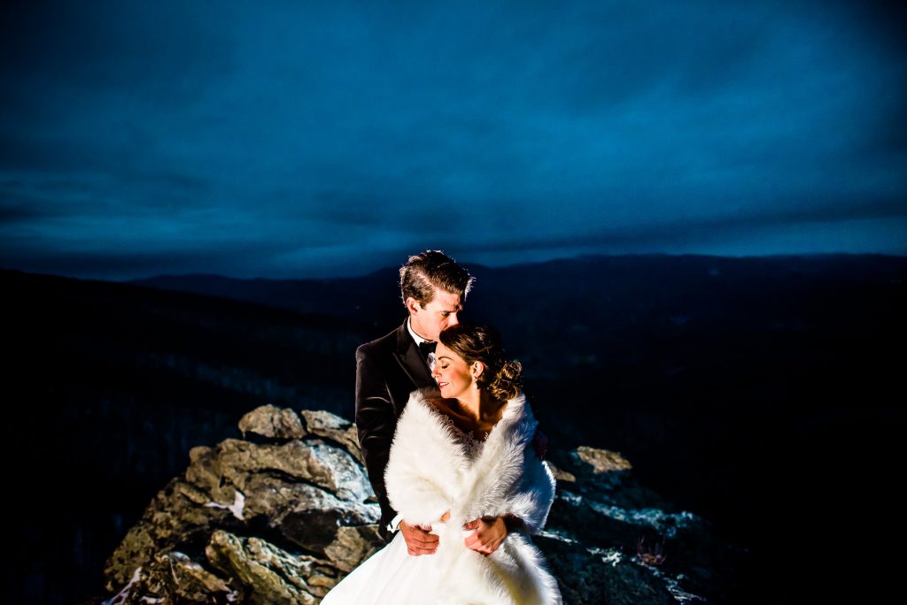 outdoor winter wedding twickenham house west jefferson nc