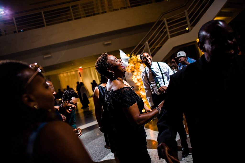 guests dancing at rdu general aviation terminal