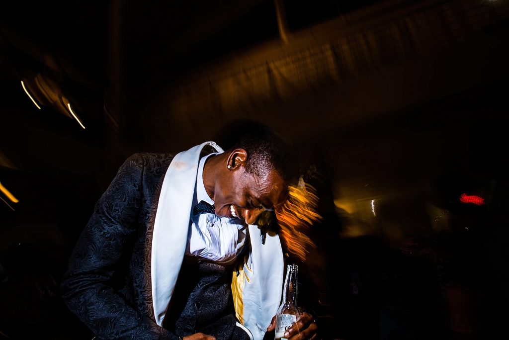 fun groom dancing picture