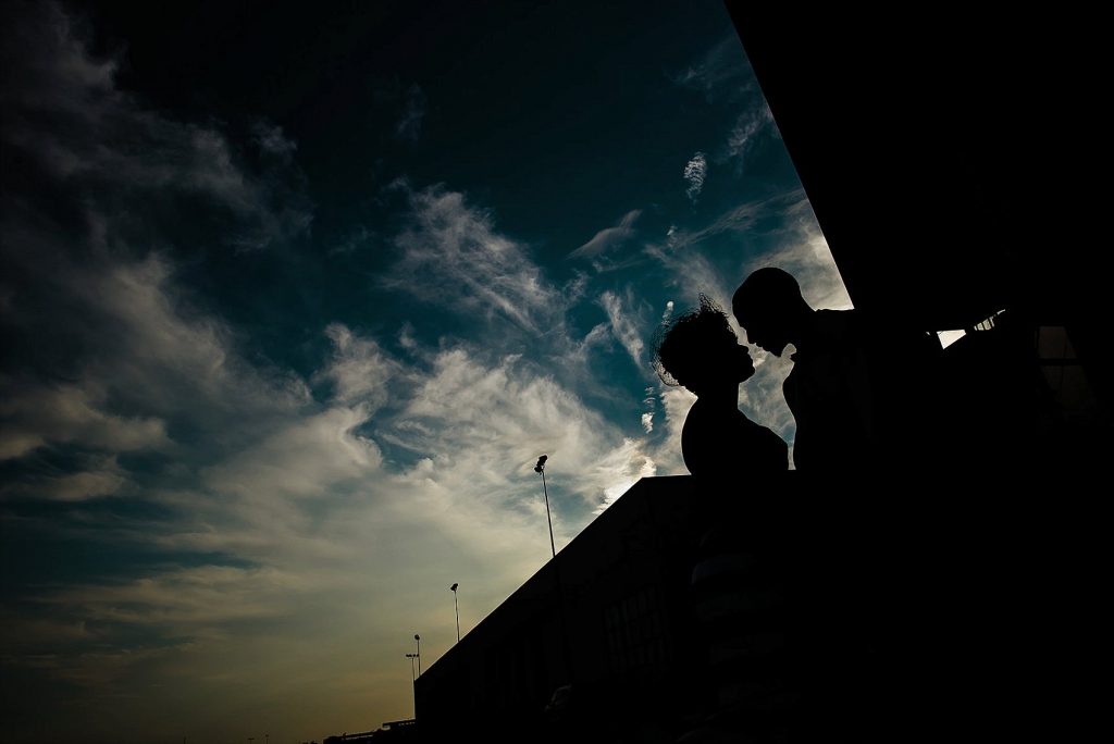 wedding silhouette of RDU