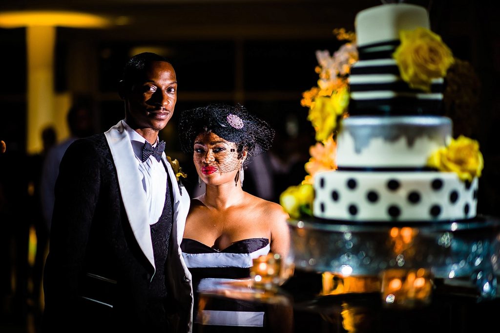 nontraditional wedding cake at RDU