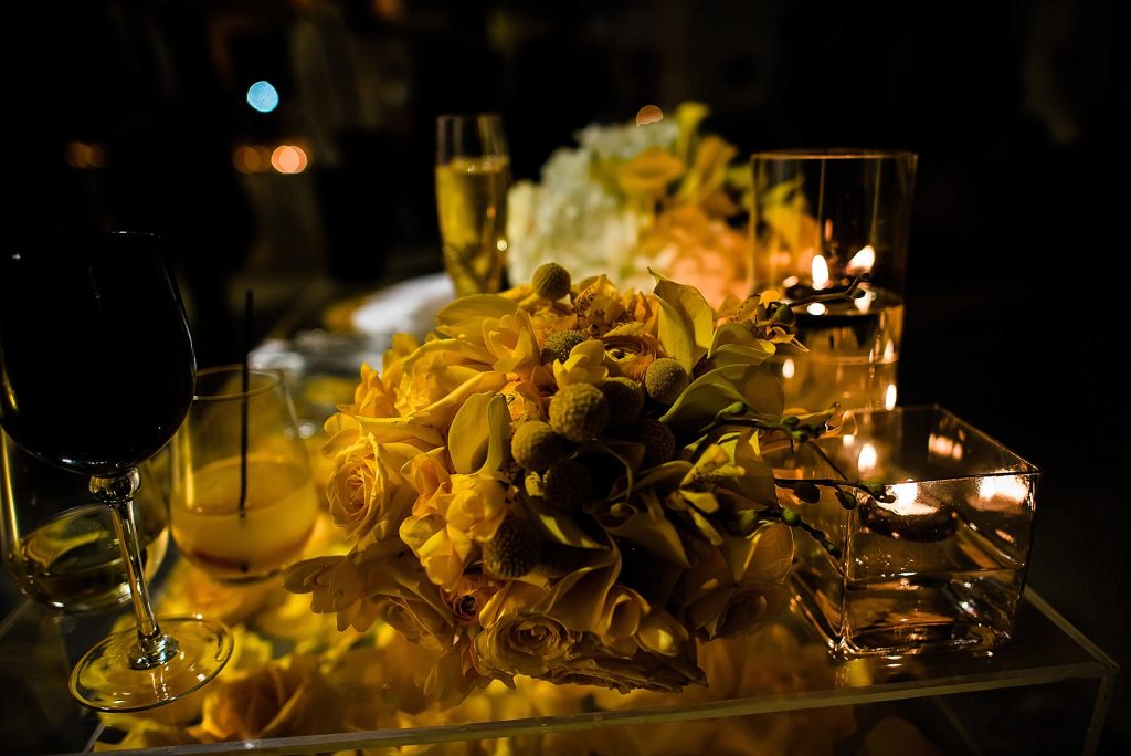 yellow bride bouquet textured