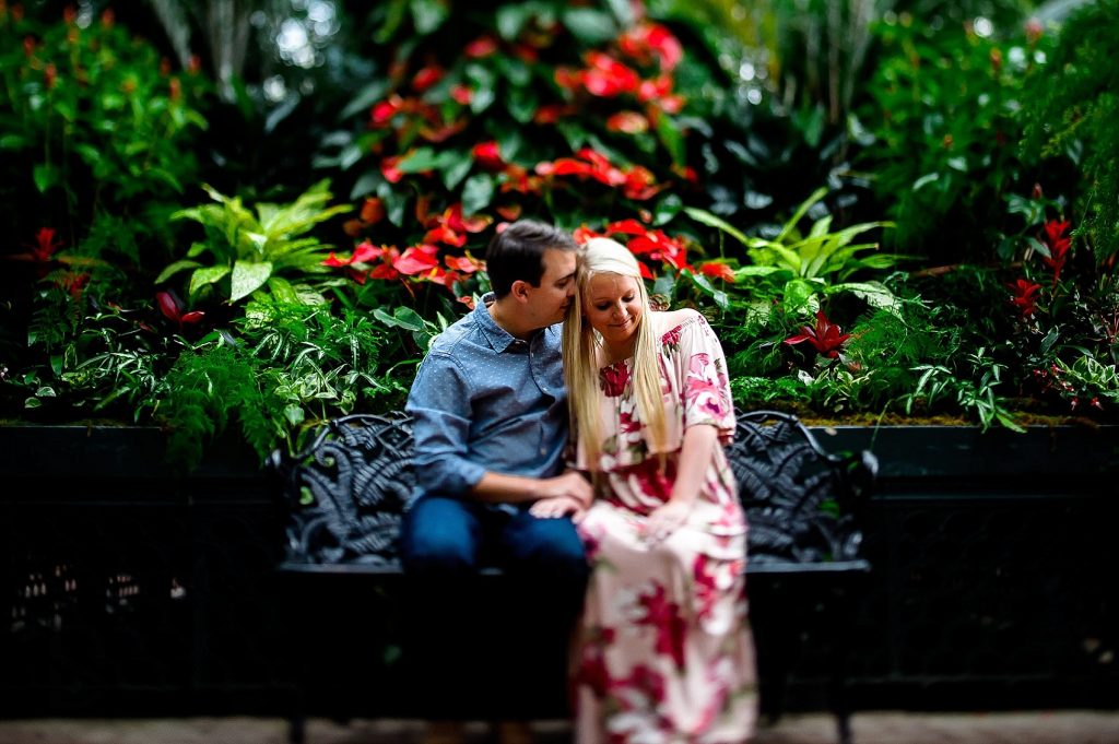 Couple in the Conservatory at Biltmore Estate