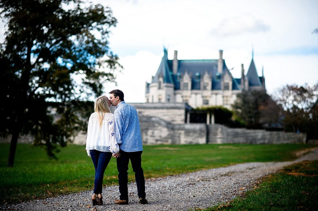 Romantic walk at the Biltmore Estate