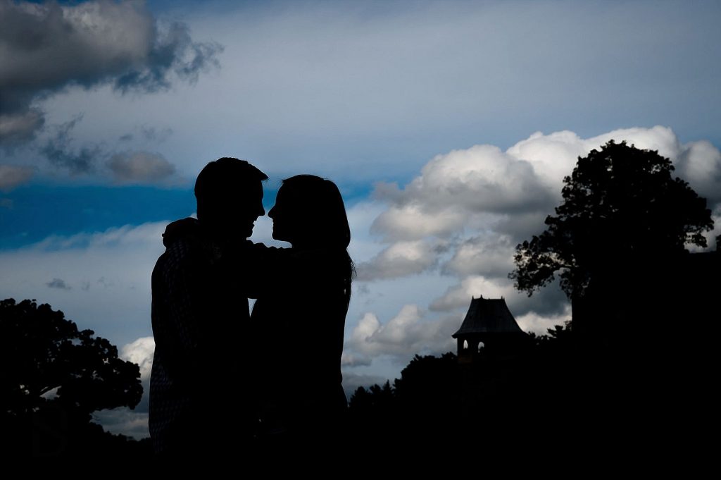Silhouette of a couple at the Biltmore