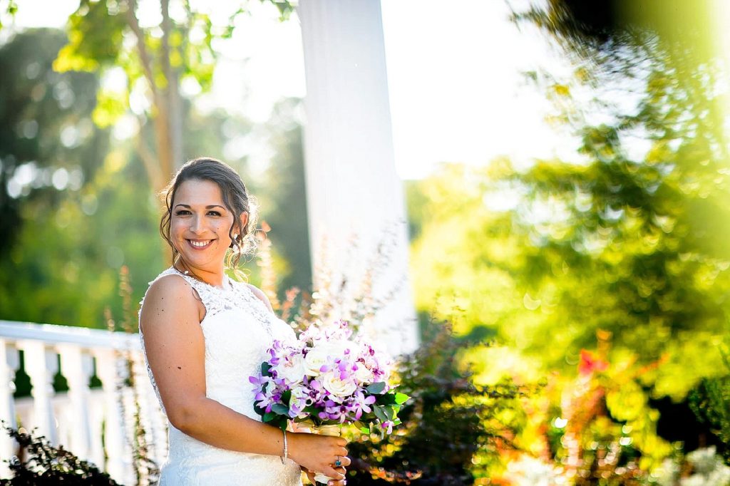 bridal portrait in front of venue