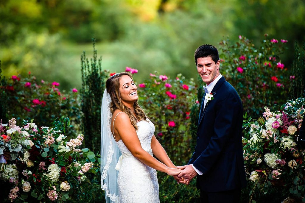 candid wedding moment during ceremony