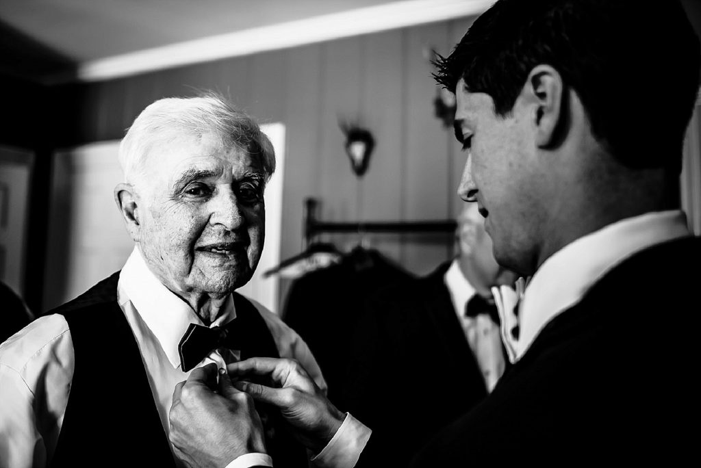 grandpa and groom before wedding