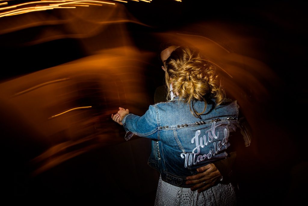 couple dancing at reception