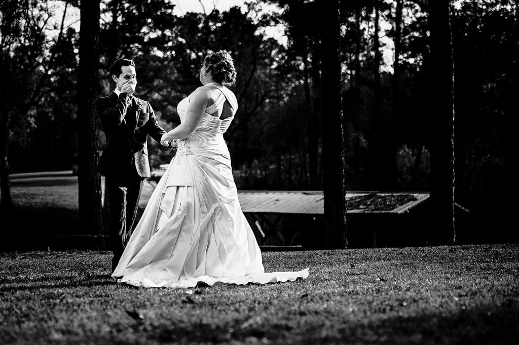 groom seeing bride for first time