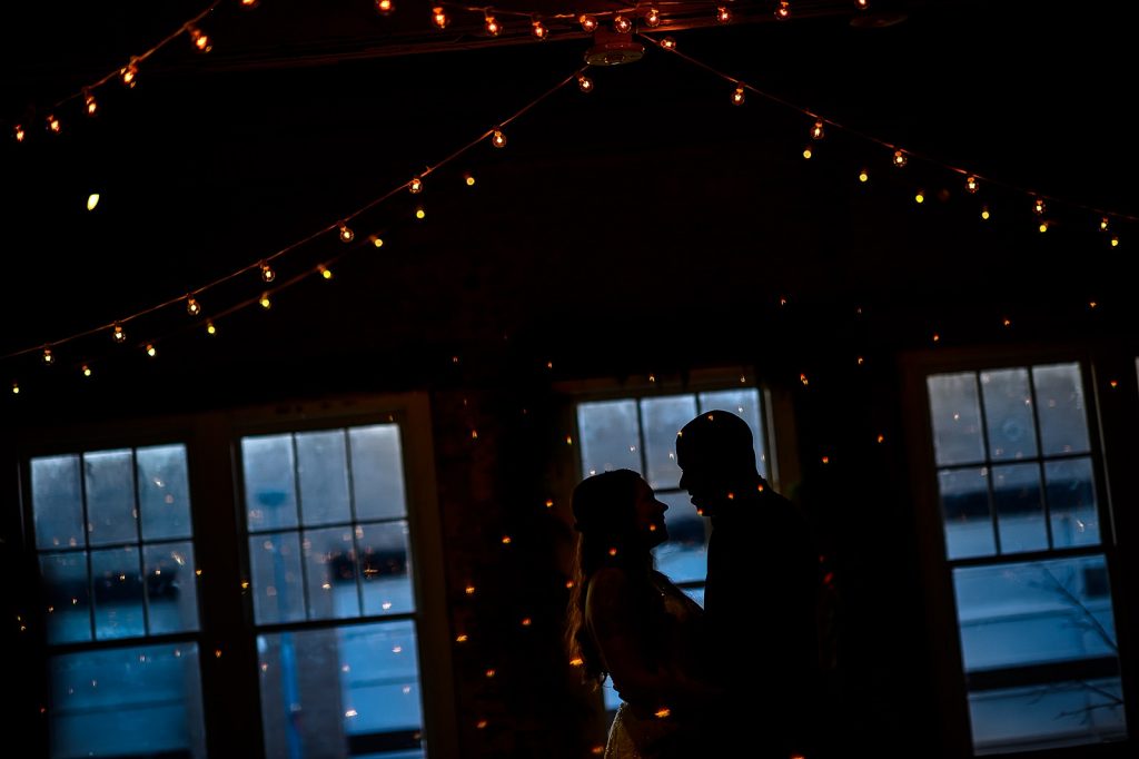 Stockroom at night for a wedding