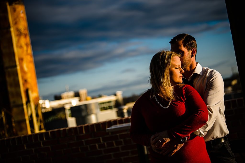 boylan st bridge sunset engagement session