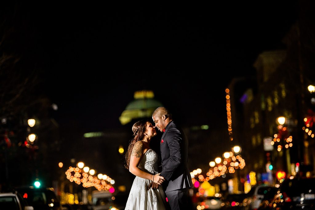 Capitol Building in wedding pictures in Raleigh