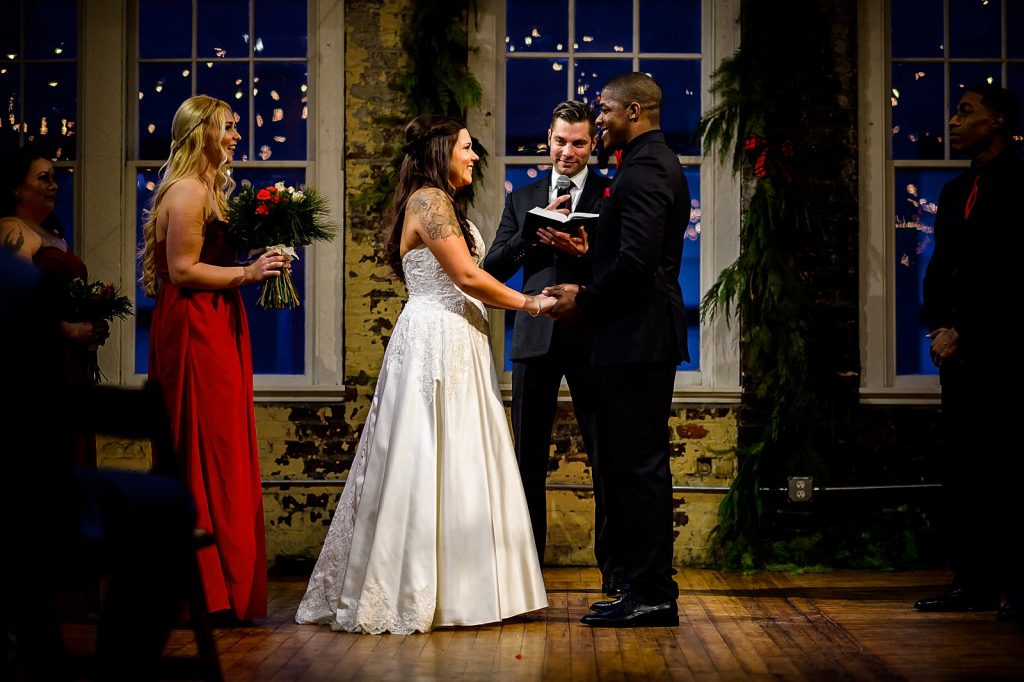 wedding ceremony at the stockroom