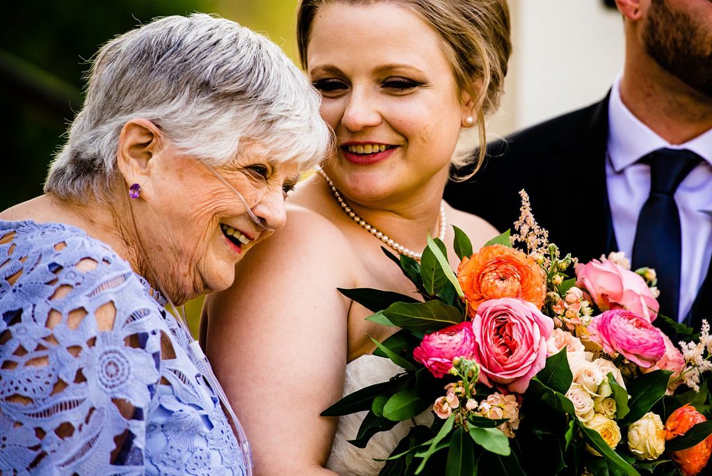 bride and grandma