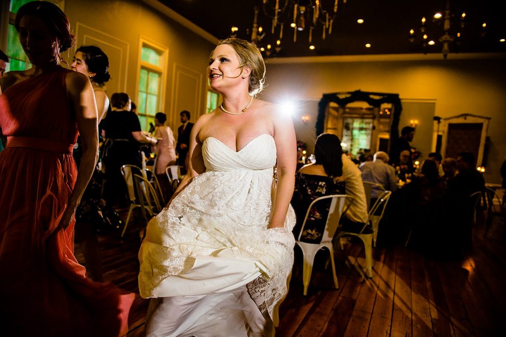 bride dancing at reception