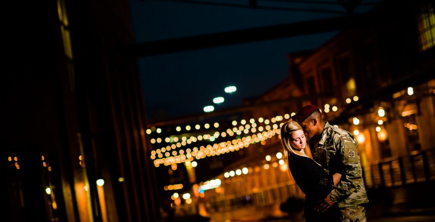 nighttime durham engagement